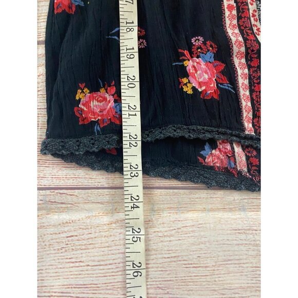 Angie Women's Bohemian Cold Shoulder Floral Blouse - Medium - Picture 7 of 10